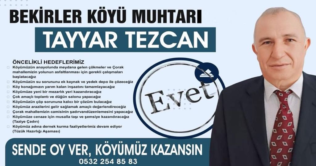 Bekirler Köyü Muhtarı