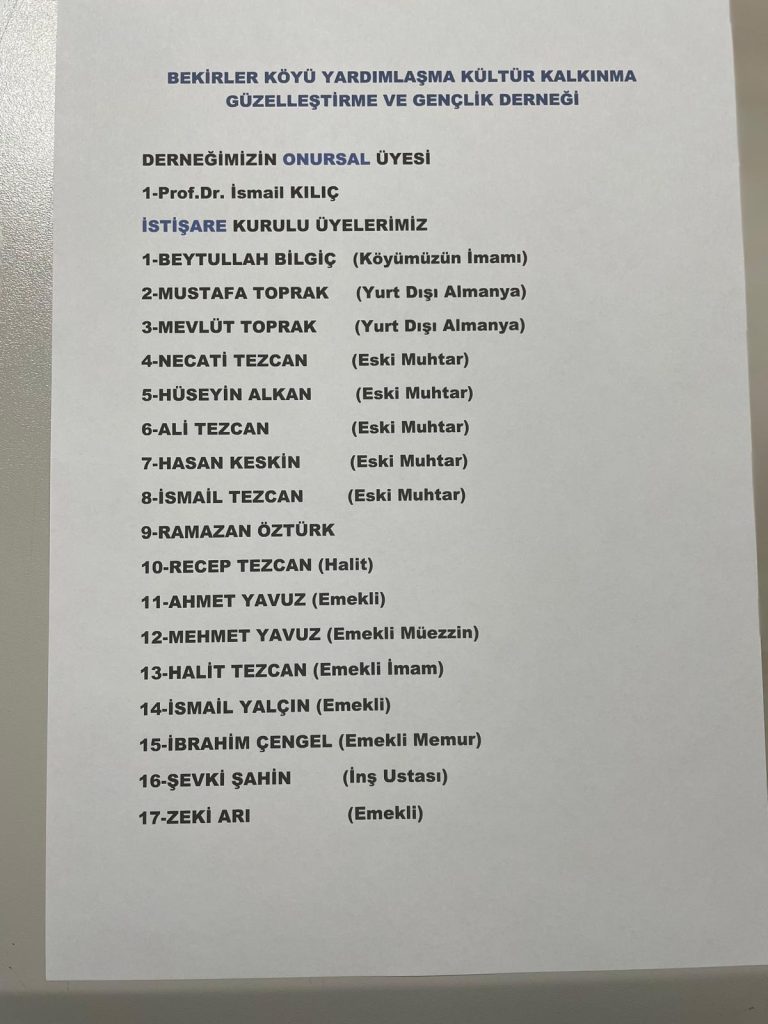 YÜKSEK İSTİŞARE KURULU ÜYELERİ