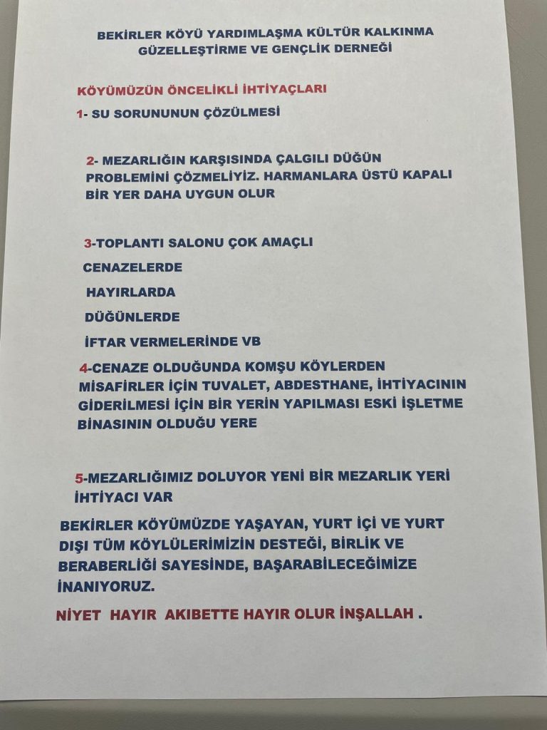 öncelikli ihtiyaçlar